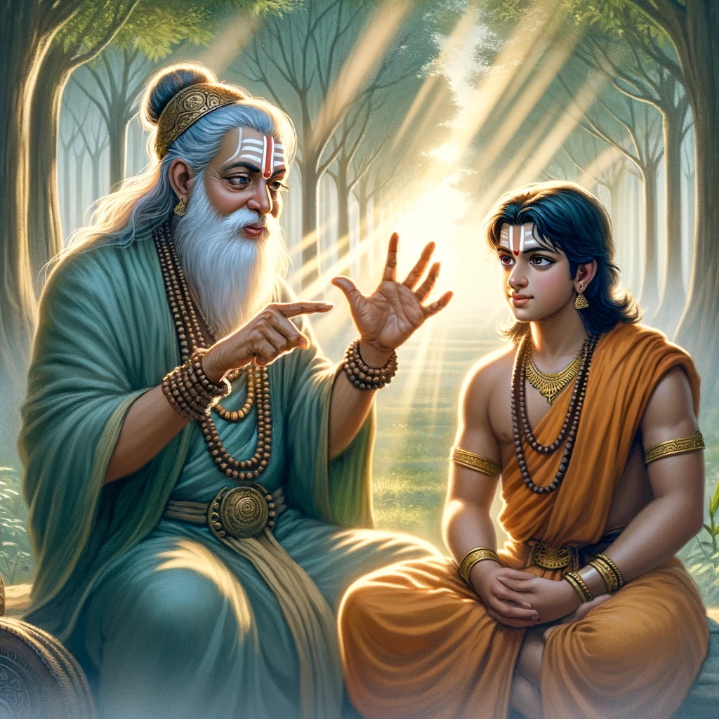 Vishvamitra Teaches Rama How to Retract the Weapons